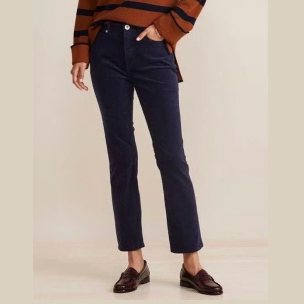 vineyard vines Women's Boot Cut Corduroy Pants Navy Blue Sz. 26